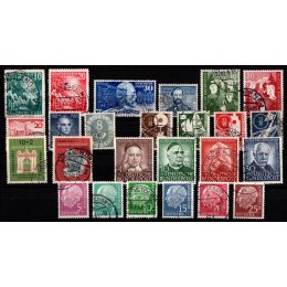1949-1954 - Vesttyskland - Lot med forskellige mærker og sæt - Stemplet.